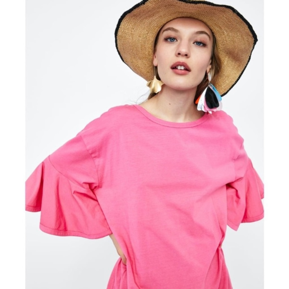 Zara Ruffle Sleeve Dress - Picture 3 of 7